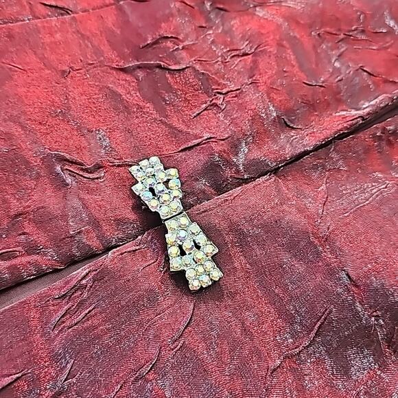 Alex Evening 2 Piece Women Sz 10 Burgundy Mother of Bride Formal Maxi Dress - Picture 7 of 15